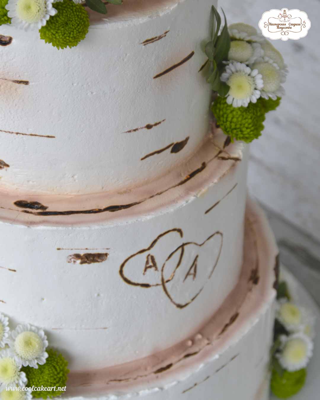 Торт свадебный в виде березы